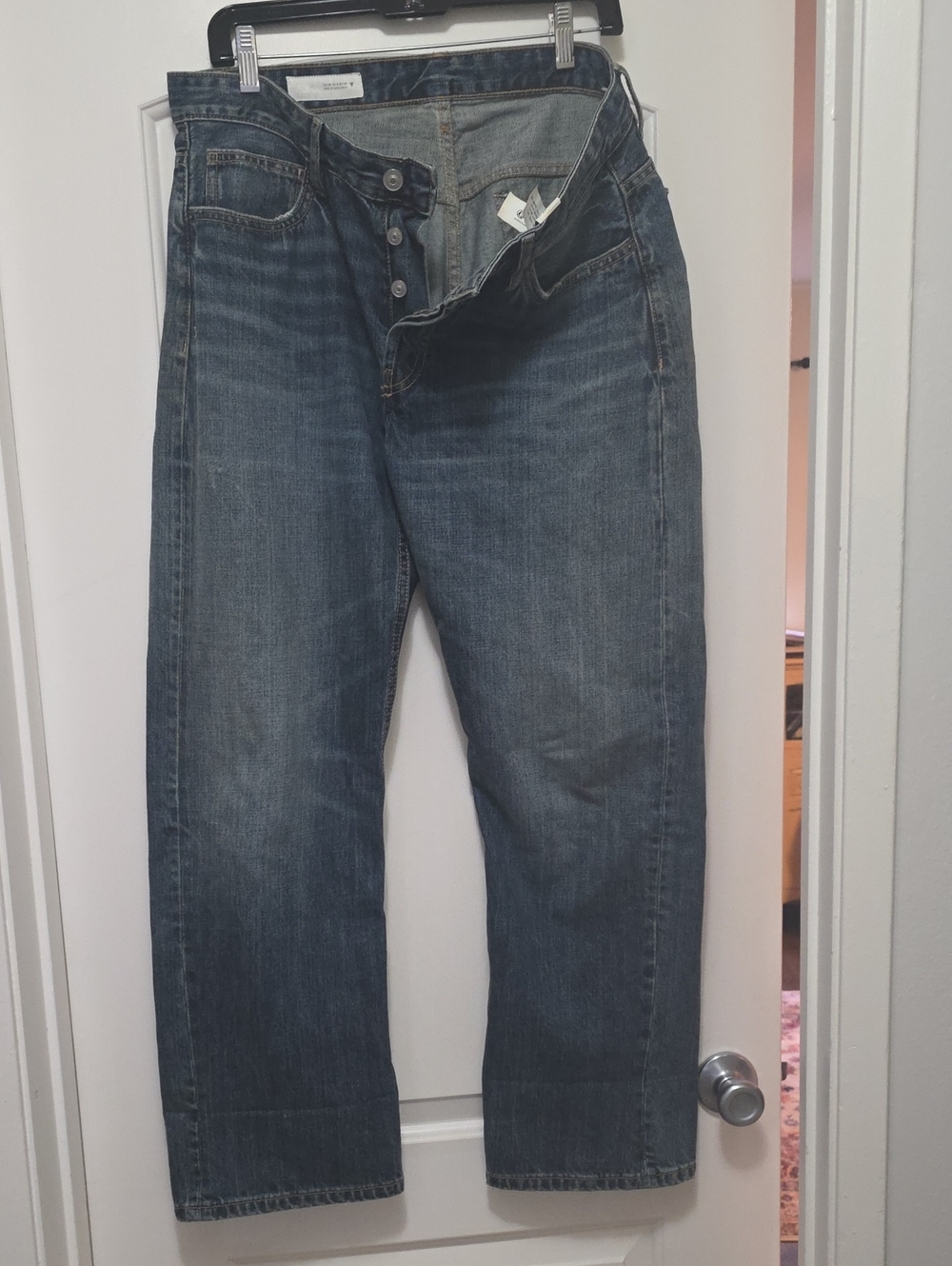 Zara Women’s Straight-Leg Jeans in Dark Blue